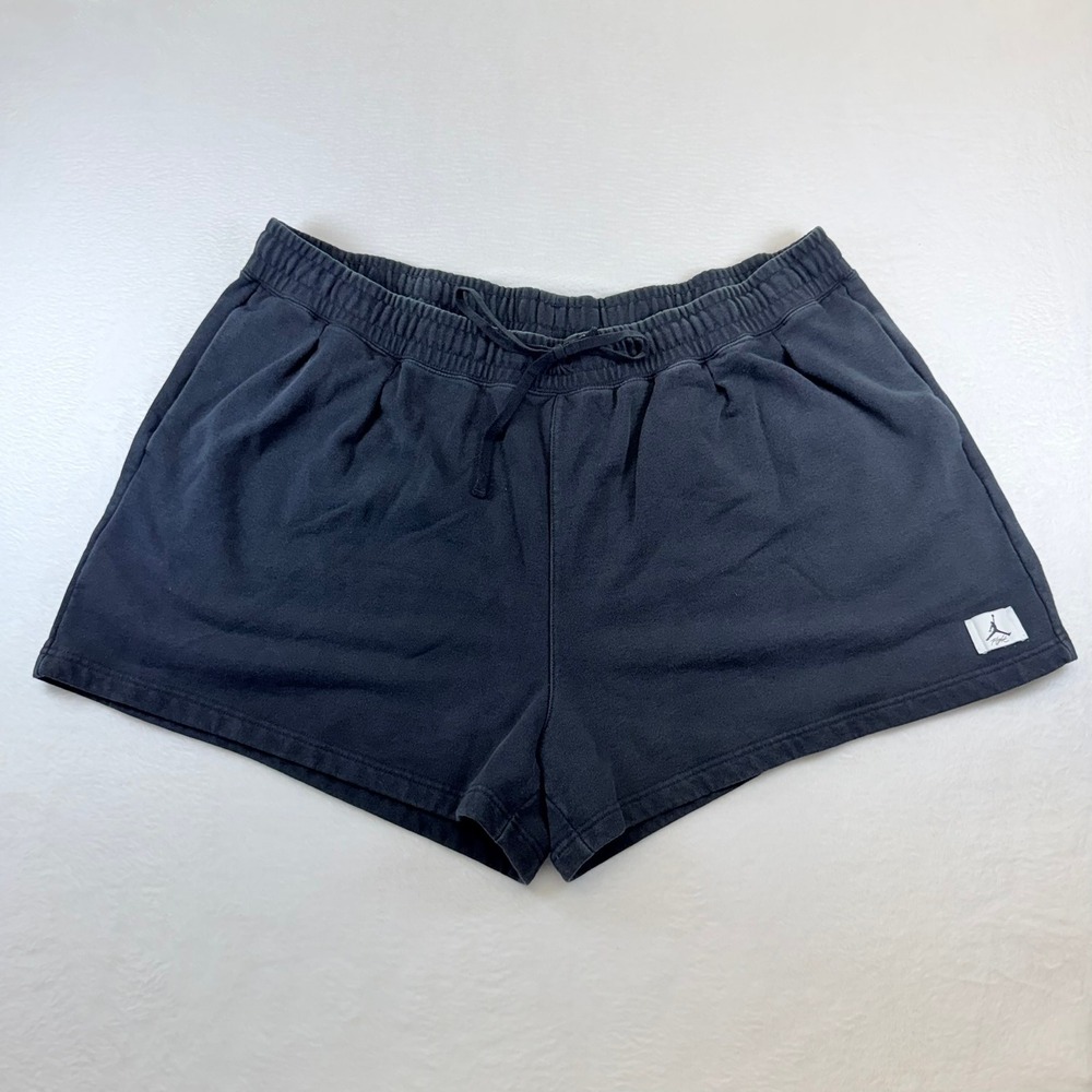 Jordan Flight Essentials Mens 3X Washed Black Fleece Sweatshorts DA9826-010